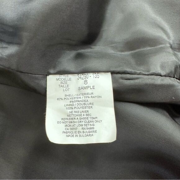 Tribal Womens 8 Full Zip Blazer Jacket Charcoal Gray Heathered Careerwear Office - Picture 7 of 10